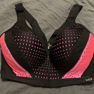 34DDD Pink and Black Victoria’s Secret high impact sports bra